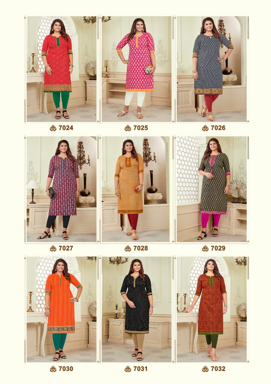 Aarvi Plus Size Vol 2 Regular Wear Wholesale Printed Kurtis
